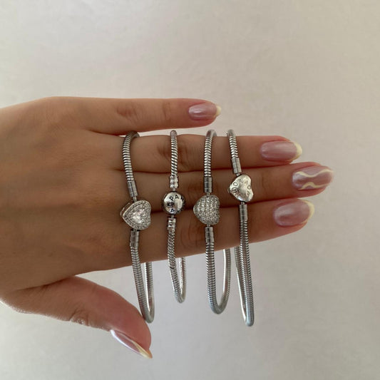 ÇELİK SILVER CHARM BİLEKLİK