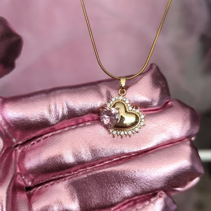 GOLD KALP TAŞLI KOLYE
