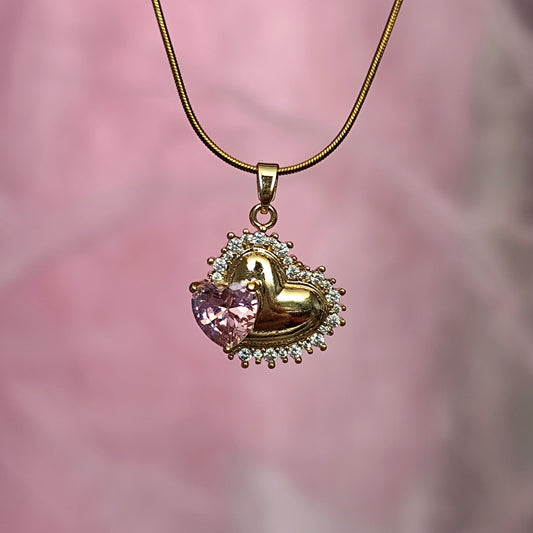 GOLD KALP TAŞLI KOLYE